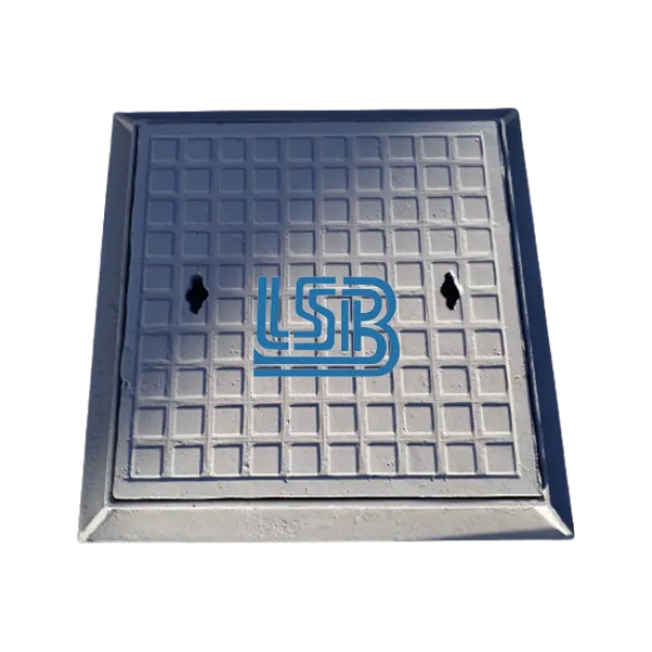 Nắp hố ga Gang/composite dạng khung vuông, nắp vuông