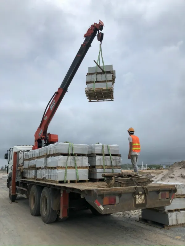 Hình ảnh giao hàng bê tông cốt sợi